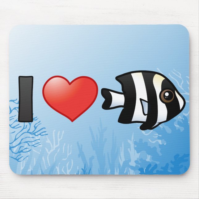 Mousepad Eu Amo Quatro Strike Damselfish (Frente)