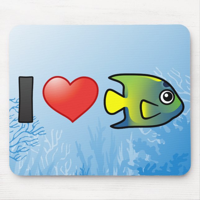 Mousepad Eu Amo Rainha Angelfish (Frente)