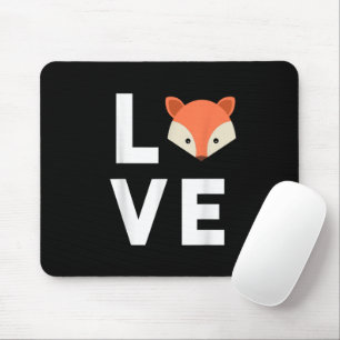 Mousepad Eu Amo Raposas Linda Raposa Raposa Engraçada Amo A