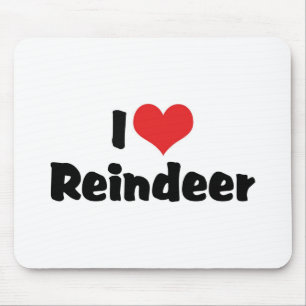 Mousepad Eu Amo Renas do Coração