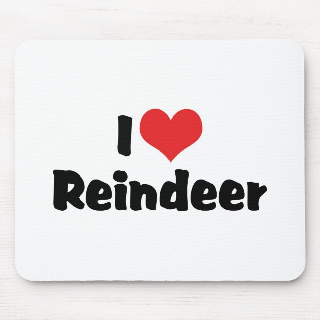 Mousepad Eu Amo Renas do Coração (Frente)