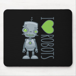 Mousepad Eu amo robôs