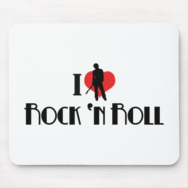 Mousepad Eu Amo Rock 'n Roll (Frente)