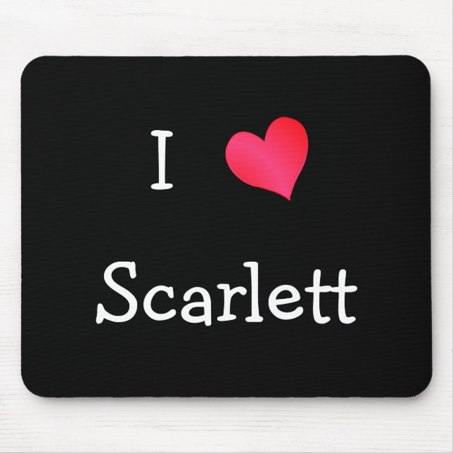 Mousepad Eu Amo Scarlett (Frente)