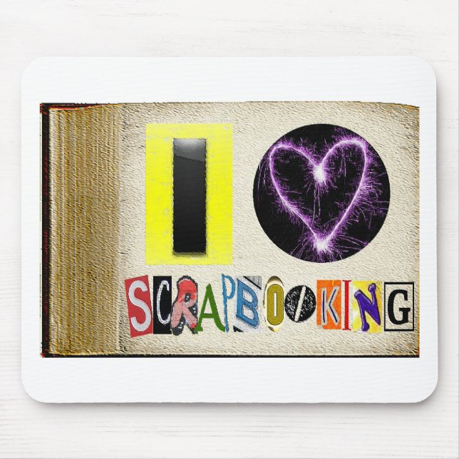 Mousepad Eu amo Scrapbooking (Frente)