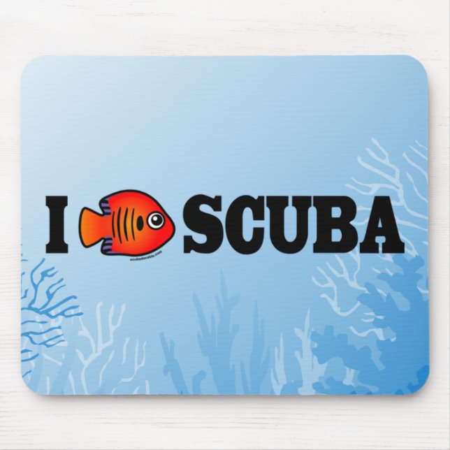 Mousepad Eu Amo Scuba (Frente)