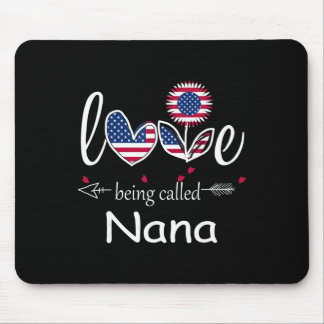 Mousepad Eu Amo Ser Nana Bandeira Dos EUA 4 De Julho Dia Da