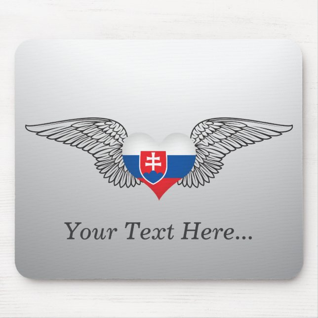 Mousepad Eu amo Slovakia - asas (Frente)