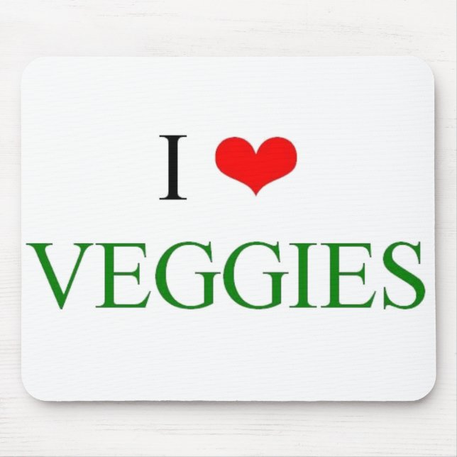 Mousepad Eu amo vegetarianos (Frente)