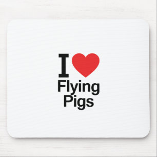 Mousepad Eu amo voar porcos