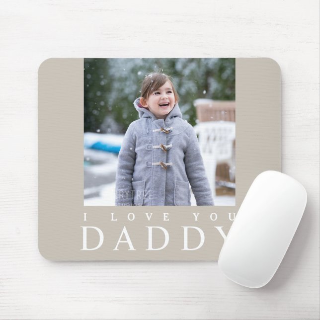 Mousepad Eu Amo Você Papai Foto da Criança (Com mouse)