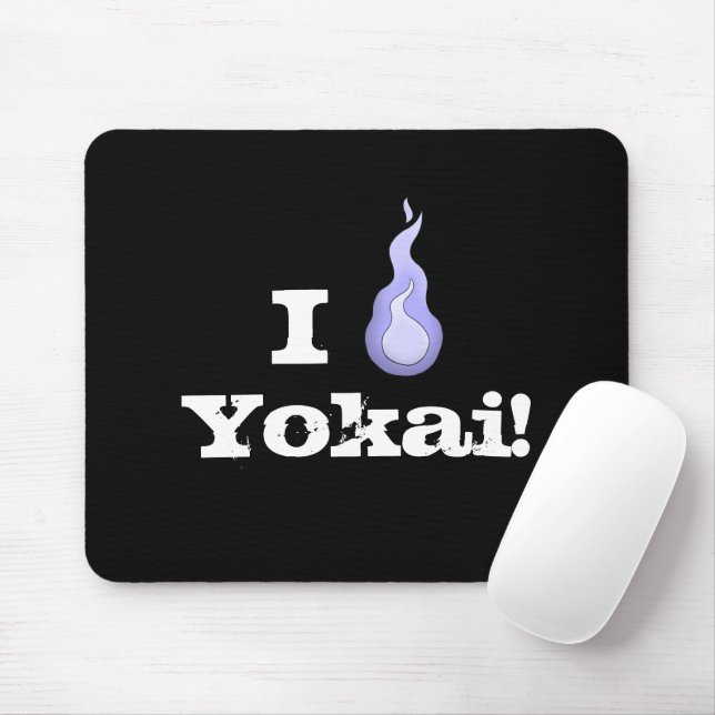 Mousepad Eu Amo Yokai! Hitodama Fireball (Com mouse)