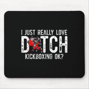 Mousepad Eu Apenas Amo Muito Arte Marcial Muay Thai Kickbox