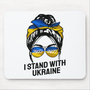 Mousepad Eu Apoio a Ucrânia 2025 Camisas Bandeira Ucraniana