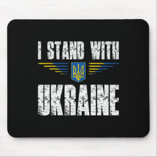 Mousepad Eu Apoio a Ucrânia Suporte a Ucrânia Tridente Ukra