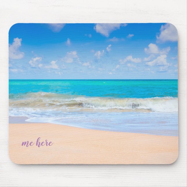 Mousepad Eu aqui na praia (Frente)