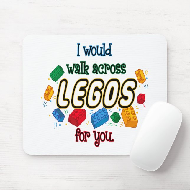 Mousepad Eu Caminharia Por Legos Por Você (Com mouse)