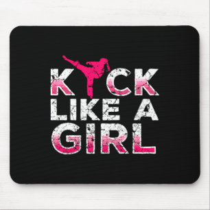 Mousepad Eu Chuto Como Uma Garota-karate Kickboxing Garotas