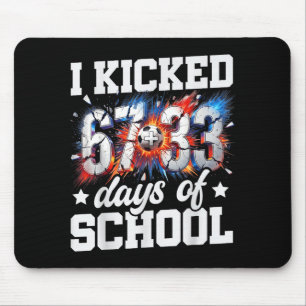 Mousepad Eu completei 100 dias de escola Futebol 100º dia d
