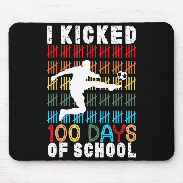 Mousepad Eu Completei 100 Dias De Escola Futebol 100º Dia E (Frente)