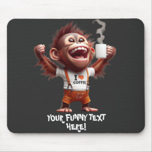 Mousepad Eu coração café