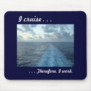 Mousepad Eu cruzo, conseqüentemente azul