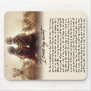 Mousepad Eu Cruzo Meu Presente De Ouro Do Coração