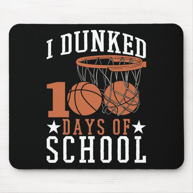 Mousepad Eu Dava 100 Dias De Basketba De Jardim De Infância (Frente)