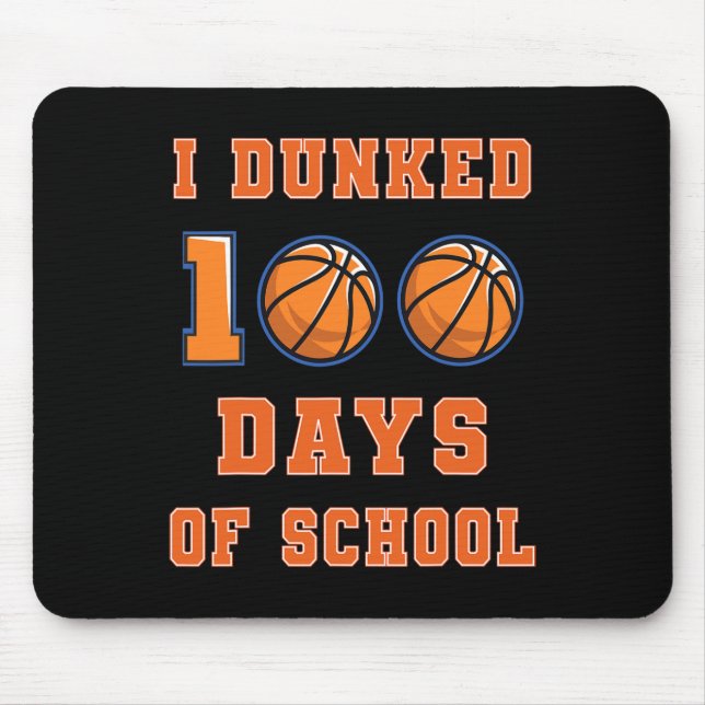 Mousepad Eu dava 100 dias de basquete escolar 100º dia o (Frente)