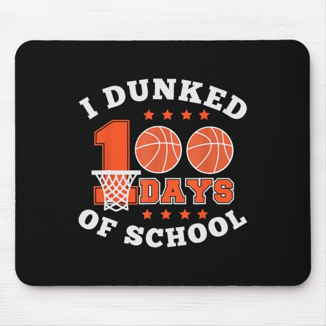 Mousepad Eu Dava 100 Dias De Bysketbyll Escolar 100 Dia K (Frente)