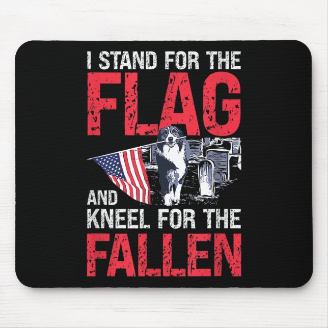 Mousepad Eu Defendo A Bandeira E O Kneel Para O Queda (Frente)