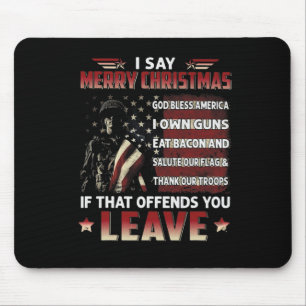 Mousepad Eu Digo Feliz Natal América Deus abençoe Eu Tenho