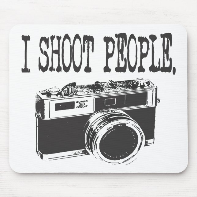 Mousepad Eu disparo em pessoas (Frente)