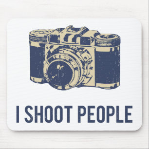 Mousepad Eu disparo em pessoas da câmera da fotografia
