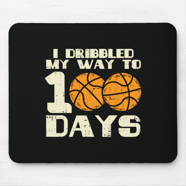 Mousepad Eu Empurrei Meu Caminho 100 Dias De Basquete 100ª  (Frente)