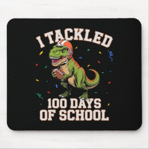 Mousepad Eu Enfrentei 100 Dias De Escola Dino T-rex Pé Kid