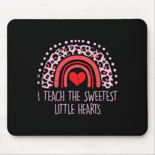 Mousepad Eu Ensino os Corações Mais Doces Professor Arco-ír