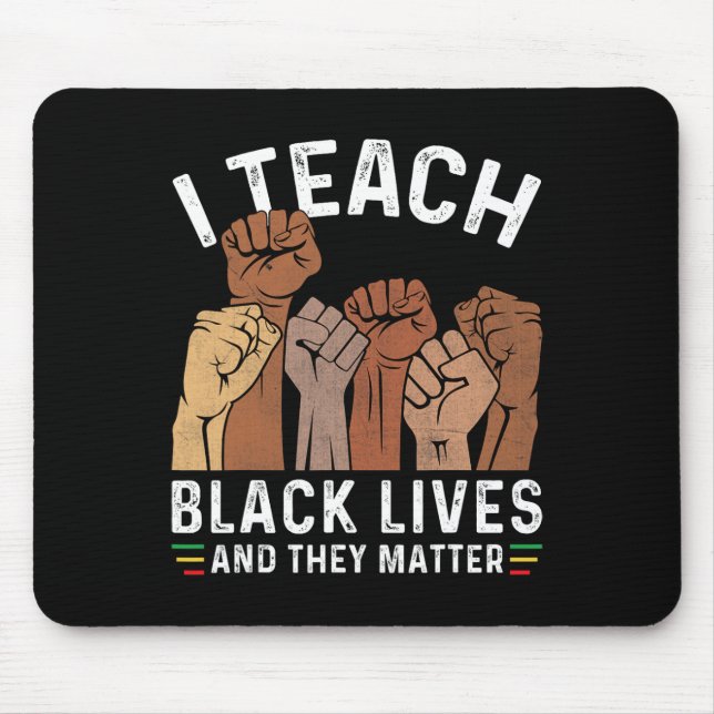 Mousepad Eu Ensino Vidas Negras E Elas Problematizam (Frente)
