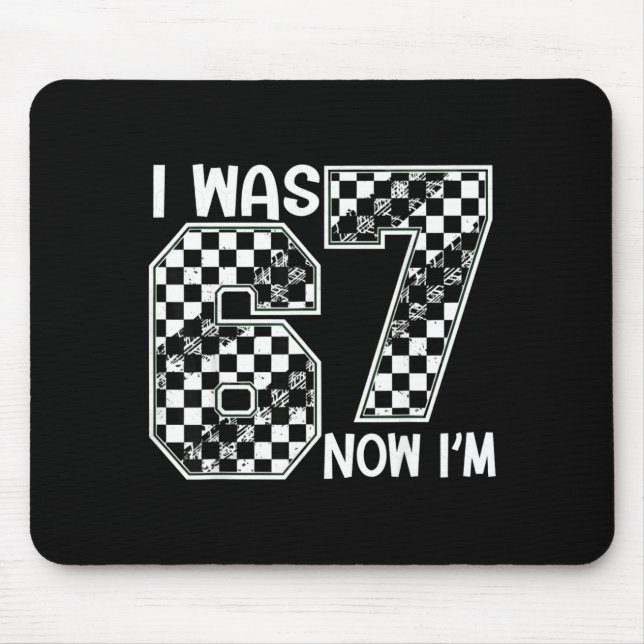 Mousepad Eu Era 6 Agora Eu Sou 7 Seis Sete Xadrez Aniversár (Frente)
