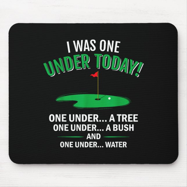 Mousepad Eu era um presente engraçado para amante de golfe  (Frente)