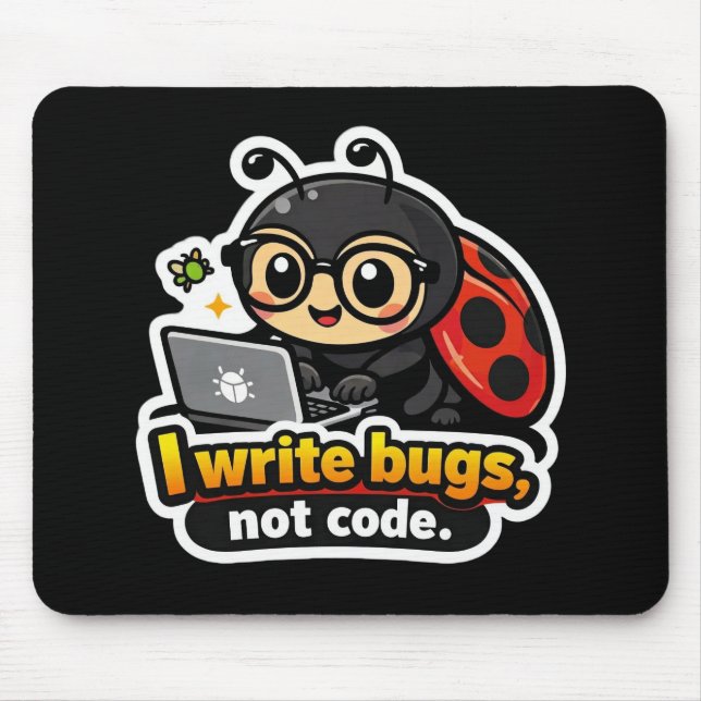 Mousepad Eu escrevo bugs, não código. (Frente)