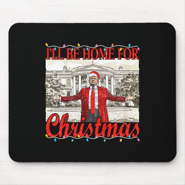 Mousepad Eu Estarei Em Casa Para Papais noeis De Natal Engr (Frente)
