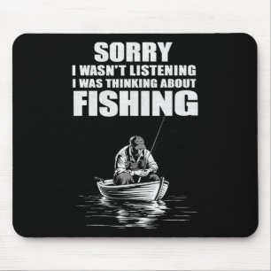 Mousepad Eu Estava Pensando Em Pescar Piadas De Pescador