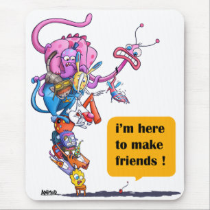 Mousepad Eu estou aqui fazer amigos!