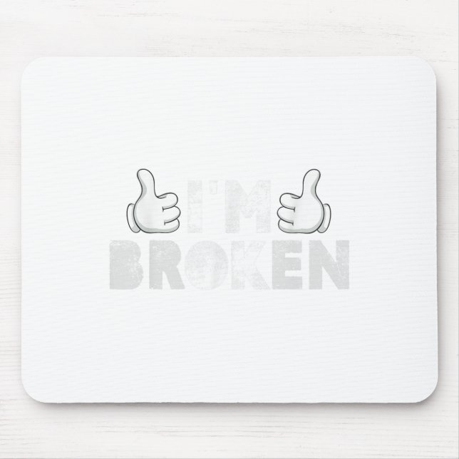 Mousepad Eu estou bem, eu sou a Prevenção de Suicídio Quebr (Frente)