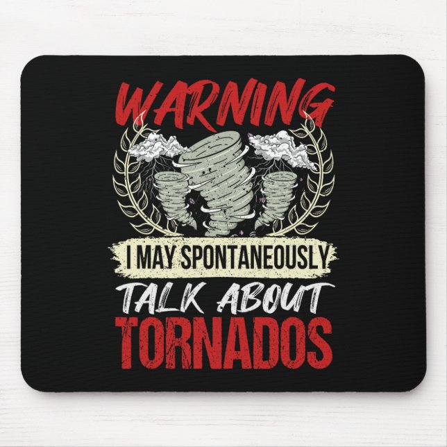 Mousepad Eu Falo Espontaneamente Sobre Tornados - Furacão H (Frente)