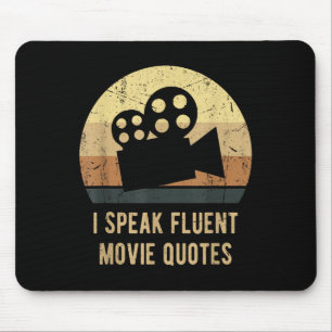 Mousepad Eu Falo Filme Fluente Citações Vintage Engraçado F
