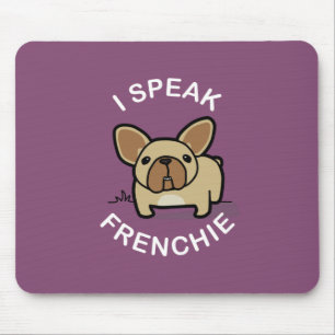 Mousepad Eu falo Frenchie - roxo
