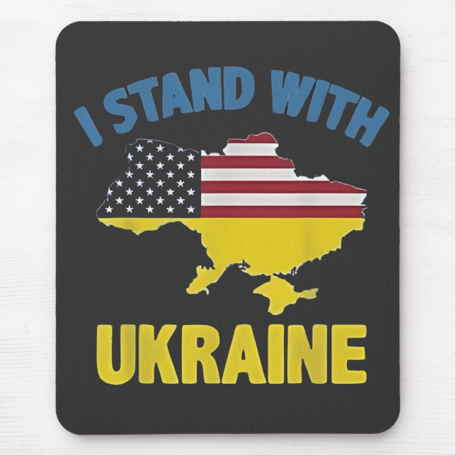 Mousepad Eu fico com a Ucrânia (Frente)