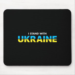 Mousepad Eu Fico Com a Ucrânia Apoiar Frase Bandeira Ucrani